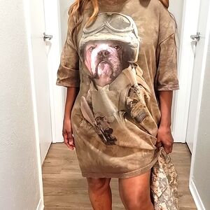 The Mountain | Manimals Camouflage Dog Print T-Shirt